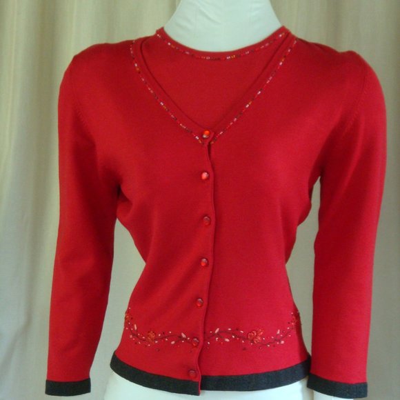 Vert Rouge Red Sweater Set - Picture 3 of 4